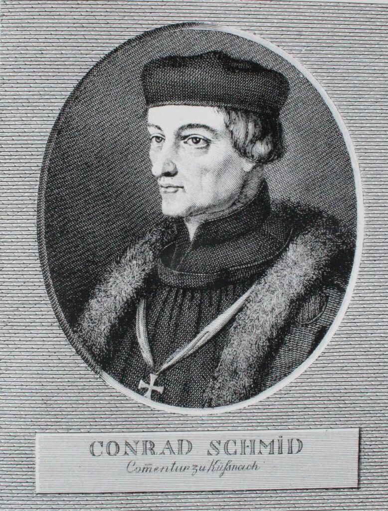 Conrad Schmid in einem Fantasieporträt aus dem 19. Jahrhundert. (Bild: Wikipedia)