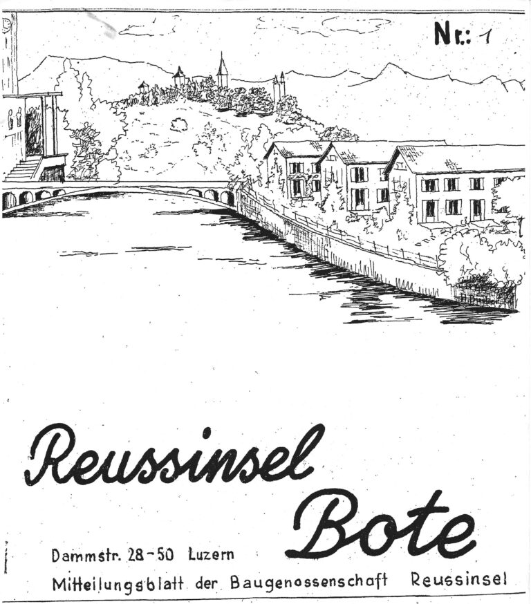 Das komplette Titelblatt des «Reussinsel Bote» 1/1944