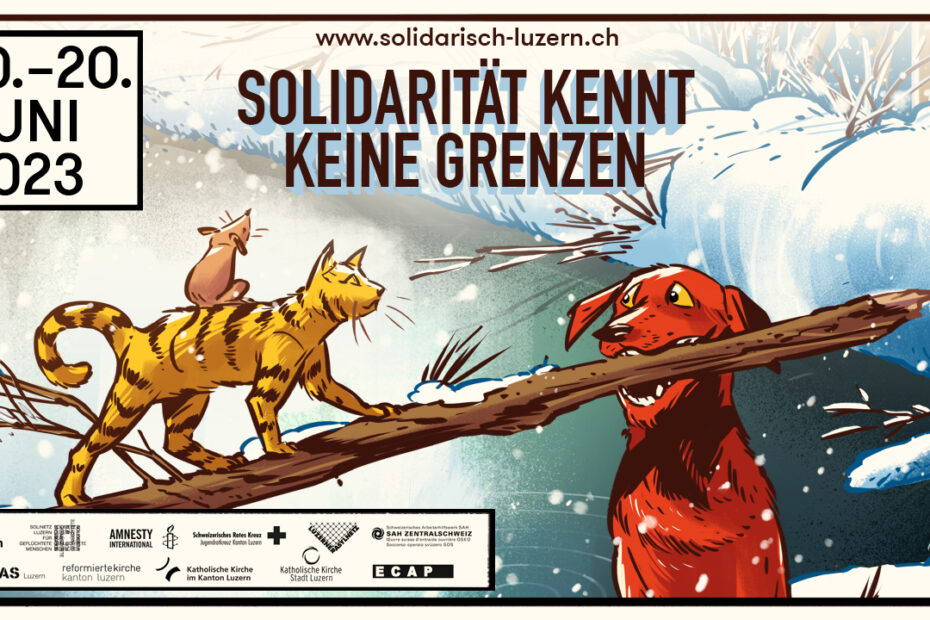 Plakat Solidarit$t kennt ekine Grenzen