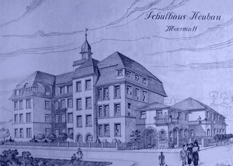 Moosmattschulhaus (Zeichnung nach dem Bau)