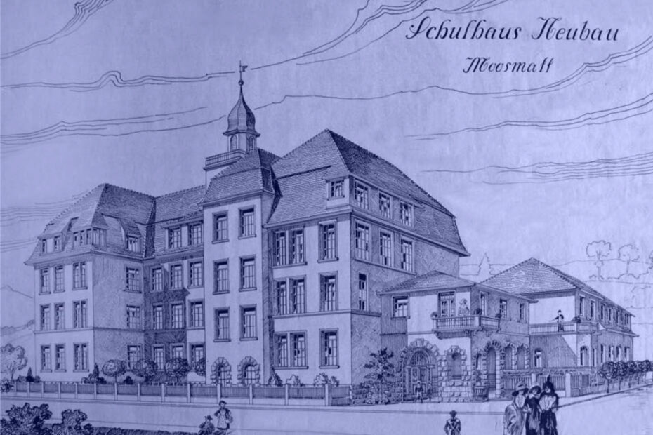 Moosmattschulhaus (Zeichnung nach dem Bau)